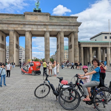 Bikes in front of Berlin's Brandenburg Gate